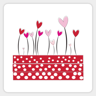 Hearts flower Valentine's Day design Sticker